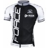 Cyklistický dres Force TEAM PRO PLUS krátký rukáv černo-šedý