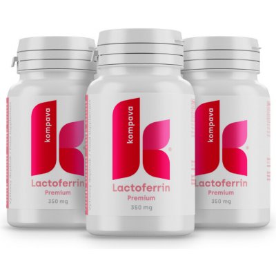 Kompava 3-balení Premium Lactoferrin 350 mg 60 kapslí – Hledejceny.cz
