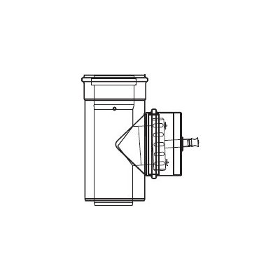 Almeva Lik revizní T-kus s měřícím otvorem 60/100 mm LPRMK5