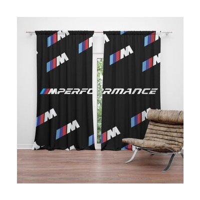 Sablio Závěs MPERFORMANCE černý vzor: 2ks 140x250cm – Hledejceny.cz