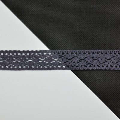 Prima-obchod Bavlněná krajka šíře 24 mm paličkovaná K2085, barva Šedá tm. – Zboží Dáma