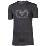 Progres Pánské merino triko Hrutur Ram šedý melír – Zboží Dáma