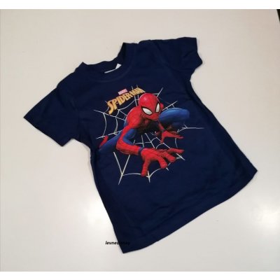 chlapecké tričko Spiderman tm. modré