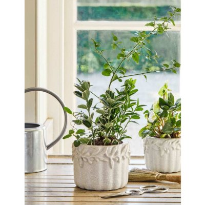 Kameninový květináč Cetara Rustic White 15 cm Garden Trading – Hledejceny.cz