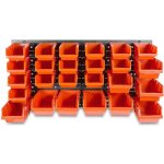 PROSPERPLAST Závěsný panel s 28 boxy na nářadí ORDERLINE 800 x 165 x 400 mm – Zboží Mobilmania