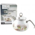 Perfect Home 15360 Smaltovaný čajník 2L bílý levandule – Sleviste.cz