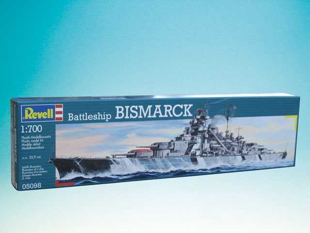 Revell slepovací model Bismarck 1:700