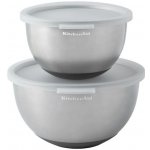 Nerezové mísy KitchenAid s víkem, sada 2ks KMS212OSSSA – Zboží Dáma
