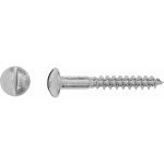 Vrut do dřeva s půlkulatou hlavou PZ bíle pozinkovaný 4,5 x 30 mm, 20 ks – Hledejceny.cz