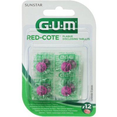 Gum Red Cote Tablety pro indikaci zubního plaku 12 ks
