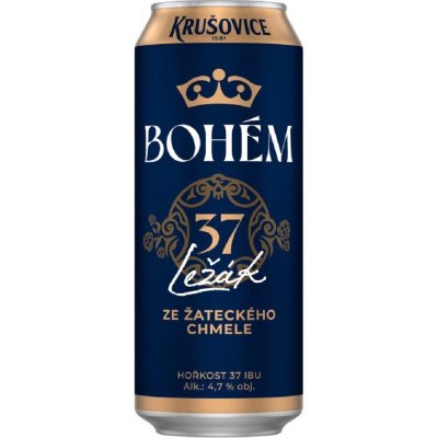 Krušovice 11,5 BOHÉM 4,7,% 0,5 l (plech) – Zboží Dáma