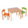 Dětský stoleček s židličkou Hajdalánek Dětský stolek MATY + židličky LUCA oranžová zelená MATYLUCAORANZZEL