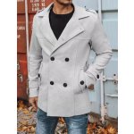 Pánský dvouřadý elegantní kabát Marco cx0421 světle šedá – Zboží Mobilmania