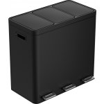 Siguro Odpadkový koš SmartSort černý, 3 nádoby na tříděný odpad, 3 x 20 l – Zboží Dáma