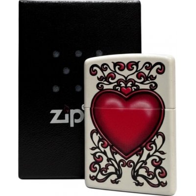 Zippo weiß col. Heart Ornamental 2002779 – Hledejceny.cz