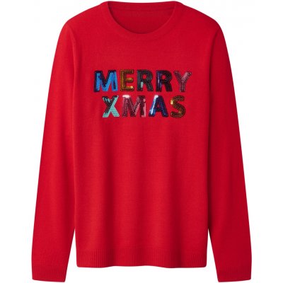 esmara Dámský vánoční svetr s LED efektem s hudbou červená – Sleviste.cz