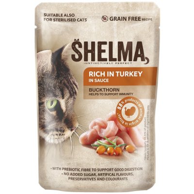 Shelma kočka krůtí s rakytníkem v omáčce 85 g