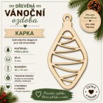 ADVIPO Dřevěná vánoční ozdoba Kapka 40 × 75 mm – Hledejceny.cz