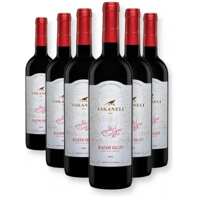 Askaneli ALAZANI VALLEY červené polosladké víno 11,5% 6 x 0,75 l (holá láhev) – Hledejceny.cz