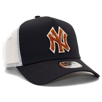 New Era 9FORTY AFrame Trucker MLB Boucle New York Yankees Navy / Caramel Brown / Stone