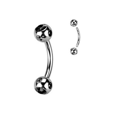 Šperky4U piercing do obočí kulička s kamínky OB01093-K