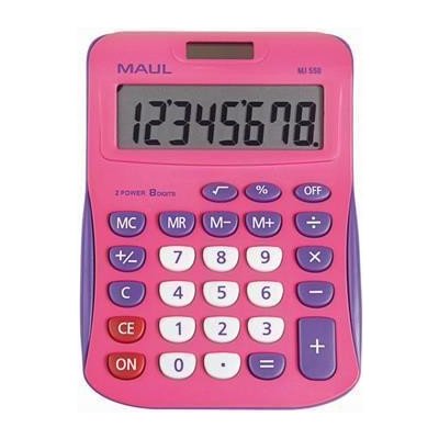 Maul Kalkulačka MJ 550, růžová-fialová, stolní, 8 číslic, MAUL 7263422 261838 – Sleviste.cz