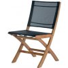 Zahradní židle a křeslo Barlow Tyrie Teaková jídelní skládací židle Horizon, 48 x 57 x 84 cm, výplet textilen charcoal