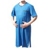 Pánské pyžamo Xcena pánská noční košile kr.rukáv sv.modrá