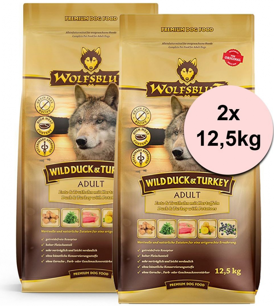 Wolfsblut Wild Duck & Turkey Adult 2 x 12,5 kg