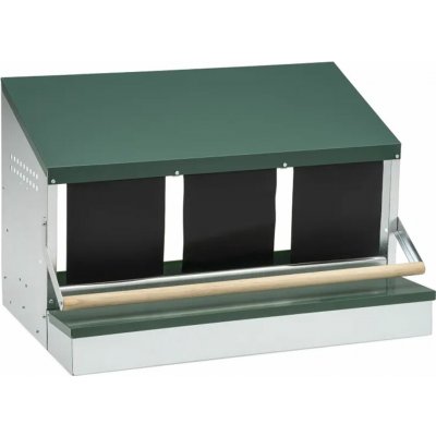 GAUN 10094 snáškové hnízdo pro slepice s bidlem a sběrným košíkem na vejce trojmístné – Hledejceny.cz