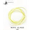 Výroba nástrahy Tommi-Fly BODY GLASS žlutá BG02