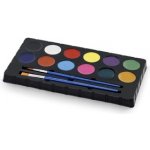 PartyDeco Barvy na obličej paletka 12 barev a štětečky – Hledejceny.cz