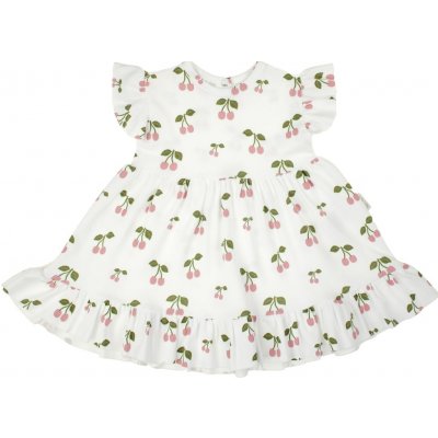 Dívčí šaty s krátkým rukávem třešňový vzor ​​Emily – Zboží Dáma