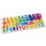 Goki 58357 skládačka písmenka a čísla – Zboží Dáma