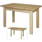 Nábytek z lesa - Rozkládací jídelní stůl z masivu borovice ST101 - 120(155)x80, 120(170)x80 cm
