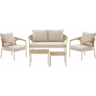 House Nordic Lounge set zahradní ABELA House Nordic, 5-dílný, kov a plast, pískový – Hledejceny.cz