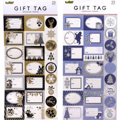 Vánoční jmenovky na dárky 23ks – Zboží Dáma