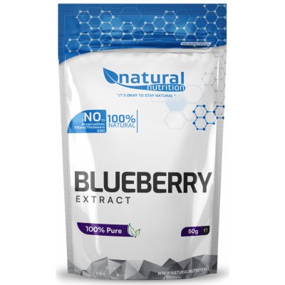 Natural Nutrition Borůvky extrakt prášek 25% antokyaninů 50 g – Hledejceny.cz