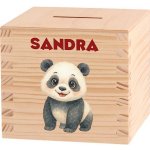 Albi Pokladnička dřevěná zvířátko Panda 22 x 5 x max 22 cm – Zboží Dáma