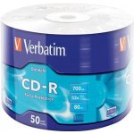 Verbatim CD-R 700MB 52x, bulk box, 50ks (43787) – Sleviste.cz