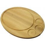 SAHM Prkénko na steaky 45 x 32 x 1,9cm, 3 jamky, oválné 100025461 – Sleviste.cz