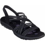 ČERNÉ DÁMSKÉ SANDÁLY SKECHERS REGGAE SLIM SIMPLY STRETCH SANDALS 163023 BLK – Zboží Dáma