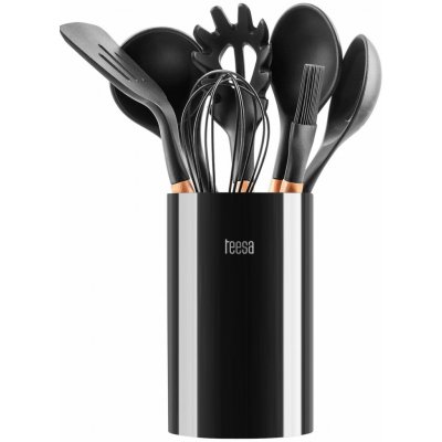 Teesa TSA0122 Sada kuchyňského náčiní 8 ks, černé – Zboží Dáma