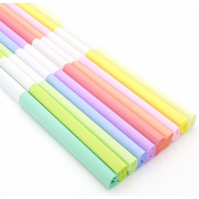 Krepový papír 50x200cm, pastel mix 10 barev – Sleviste.cz