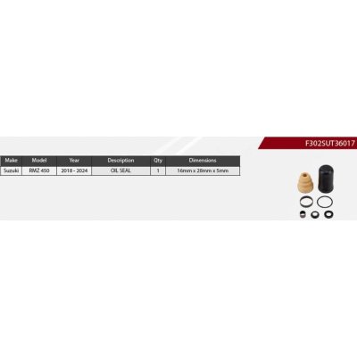 SHOWA sada na opravu centrálního (zadního) tlumiče SUZUKI RMZ 450 18-24 (SERVICE KIT) – Sleviste.cz