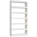 zahrada-XL Knihovna/dělicí stěna bílá 100x30x200 cm masivní borovice – Zboží Dáma