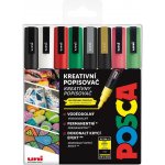 Uni Posca PC-3M sada 8ks vánoční tóny – Zboží Mobilmania