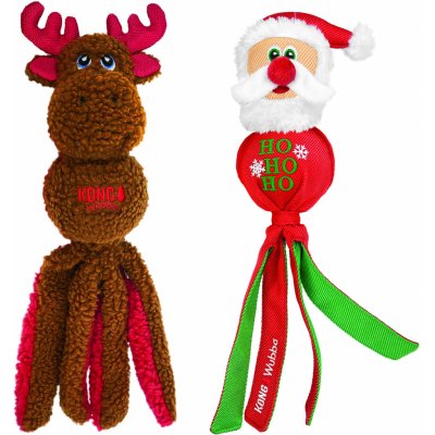 Kong hračka pes Vánoční santa+los Kruuse 4 ks – Zboží Mobilmania