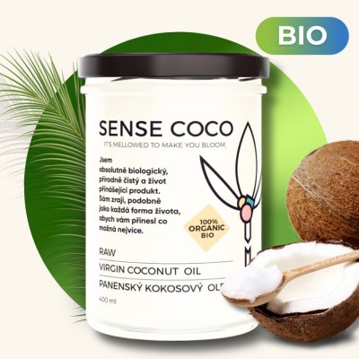 Sense Coco Raw BIO panenský kokosový olej 400 ml – Zbozi.Blesk.cz