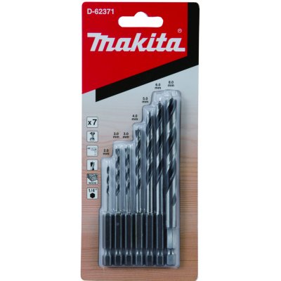 Makita D-62371 sada vrtáků do dřeva 7 ks, upnutí 1/4"